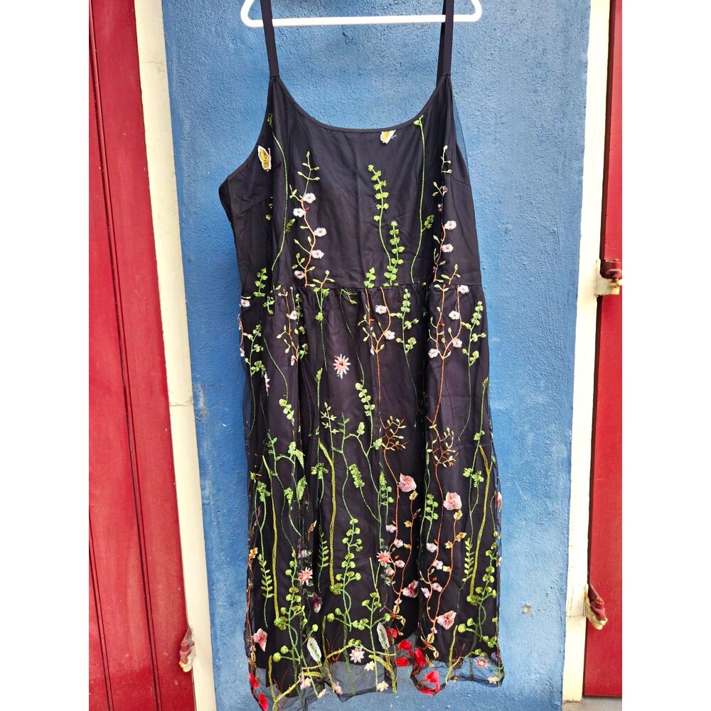 Plus 5XL 30 Dainty Whimsigoth Fairy wedding guest BLOOMCHIC Midi Slip Dress